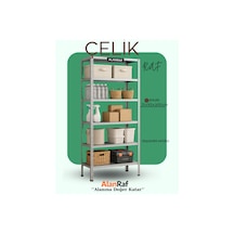 6 Katlı Galvaniz Çelik Raf 31x93x200 Cm Hırdavat, Market, Ofis, Banyo, Depo, Mutfak, Raf Sistemleri