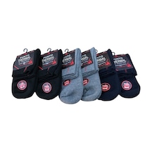 6 Lı Punto Erkek Termal Havlu Kışlık Dikişsiz Konç Çorap 40- 45 No Çok Renkli