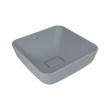 Kale Zero 2.0 40x40 Cm Mat Taş Gri Kare Çanak Lavabo Mat Gri