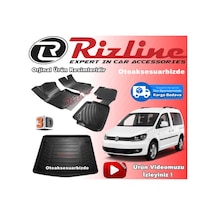 Vw Caddy 3D Paspas + Bagaj Havuzu Siyah 2010-2015 Arası Rizline