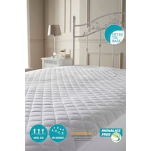 Kapitone Fitted Su Sıvı Geçirmez Yatak Koruyucu Alez 180x200 Beyaz