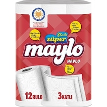 Maylo 3 Katlı Süper Kağıt Havlu 12'li