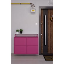 Ceha Tablalı 4'lü Metal Ayakkabılık - Pembe K.AYK-2.4/B/P 4010