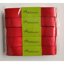 Ayza Kurdele - Kırmızı Saten Kurdele 4 Cm 5x10 Metre 1 Paket Standart