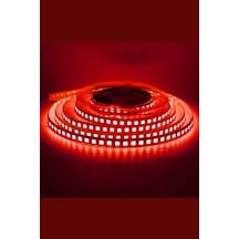 12 Volt 5050 Dış Mekan Şerit Led 3 Çipli Kırmızı Metrede 60 Led Ip65 5 Metre