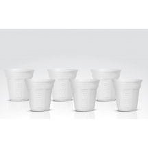 Bialetti Y0tz502 6 Espresso Bardağı, Porselen, Beyaz, 23,7 X 14 X 7 Cm, 6 Parça Sku: Smg8690010240736 Açık-ahşap