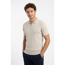 Cazador Erkek Triko Bej Polo Yaka Tshirt 34260
