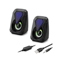 Masaüstü Hoparlör 1+1 Usb + 3.5mm Led - Siyah Hd6054 Hmngoxxtptprp