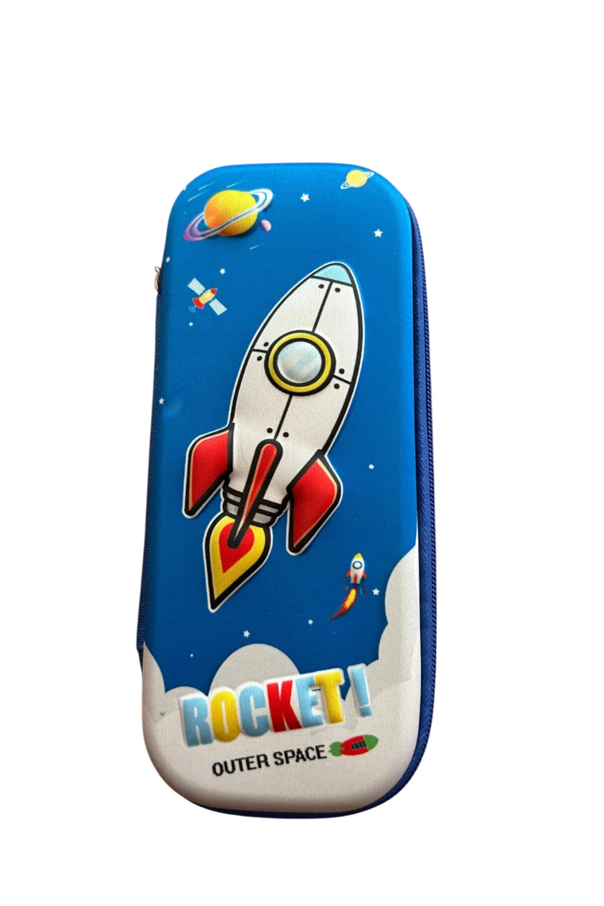 Roket Temalı 3 D Kalemlik Mavi