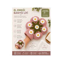 Neco Giyim El Emeği El Geçmeli Papatyalı Banyo Lifi