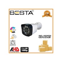 2 Mp 1080p 6 Atom Warm Led Bullet Ahd Güvenlik Kamerası 10 Adet Koli