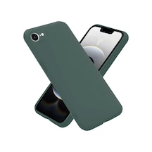 Apple Uyumlu iPhone 16e Uyumlu Kılıf Nano İçi Kadife Silikon - Koyu Yeşil