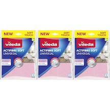 Vileda Actifibre Soft Universal New Soft Touch Paket İçi 2 Li 3lü Beyaz - Pembe