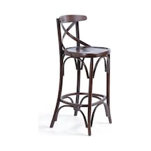 Thonet Ahşap Bar Sandalyesi Kahverengi