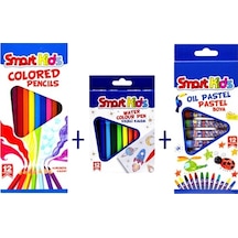 Smart Kids 3'lü Boya Seti - 12'li Kuru + Keçeli ve Pastel Boya
