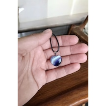 Akik Kolye Hediyelik Eşya Sevgili Kolye Sevgiliye Özel Hediye Büyük Boy Mavi Mor Beyaz Akik Akik Kolye Akik Kolye