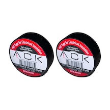 2 Adet Ack Siyah İzole Bant 0.13x19mmx8yds
