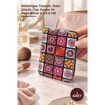 1 Adet Taşlı El Aynası Dikdörtgen Tasarım, Kalın Gövde, Cep Aynası Ve Hand Mirror 8,5 X 6 Cm Diğer