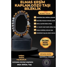 A++ Kalite Orijinal Kaplan Gözü Taşı Bileklik Faset Kesim İsme Özel Sipariş Kaplan Gözü Bileklik Mdf Kutu Kaplan Gözü Bileklik Mdf Kutu