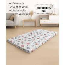 Sünger Yatak 70x180x6 Cm, Yer Yatağı, Balkon Sedir Yer Minderi,şantiye,karavan,deprem Yatağı-marin
