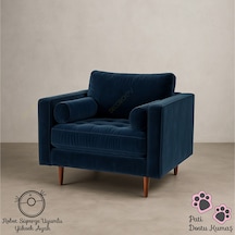 Ürgüp Tekli Koltuk Berjer 90 Cm Genişlik 90 Cm Derinlik Lacivert