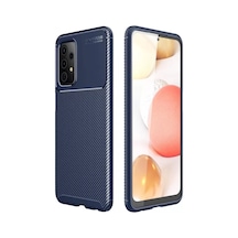 Newface Samsung Galaxy A72 Kılıf Auto Focus Karbon Kapak - Lacivert