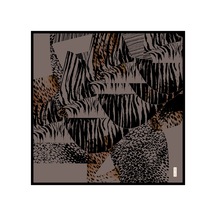Pierre Cardin Vizon 90x90 İpek Twill Eşarp Vizon-siyah Vizon-siyah