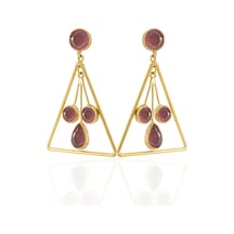 Kadir Jewellery 22 Ayar Altın Kaplama Kadın Sallantılı Küpe -el İşçiliği Ve Hipoalerjenik Küpe Pembe 76668991