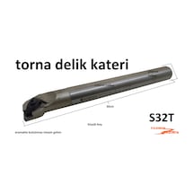 Torna Delik Kateri S32t Elmaslı Torna Kater 30cm Uzun Duble Büyük