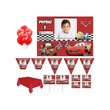 Şimşek Mcqueen Arabalar Resimli Cars Doğum Günü Süsleme Ve Magnet +3