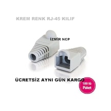 Rj 45 Kapak Kılıf Koruma Plastiği 100 Adet Krem Renk