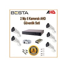 2mp Ahd 1080p Gece Görüşlü 5 Kameralı Güvenlik Sistemi