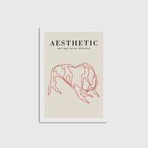 Aesthetic Line Art Boğa Çerçevesiz Poster Duvar Dekorasyonu Pn11p221