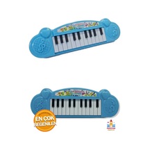 Pilli Türkçe Sesli Müzikli Eğitici Çocuk Oyuncak Piyano Müzikler - Notalar İle Müzik Dersi Mavi Renk