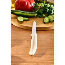 Dr. Inox Tırtıklı Sebze Bçağı Krem 21 Cm Krem