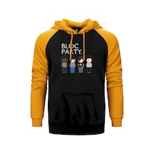 Bloc Party Grup Sarı Renk Reglan Kol Kapşonlu Sweatshirt Sarı