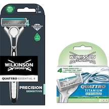 Wilkinson Sword Quattro Tıtanıum Sensıtıve Erkek Tıraş Bıçağı + 2 Yedek Başlık Set