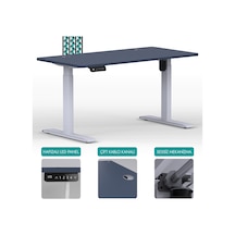 Karr Office O-Flex O1B8 Tek Motorlu Elektrikli Yükseklik Ayarlı Masa - 180X80 - Pasifik Mavi/B Mavi
