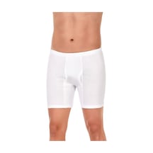 Erkek Beyaz 6'Lı Paket Pamuk Süprem Paçalı Boxer 001