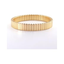 Novahub Niş Tasarım Sense Tam Hafif Elastik Bilezik Paslanmaz Çelik Moda Bayan Takı Altın Altın