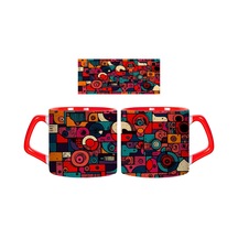 Modern Çizgiler Kupa Bardak Tek Adet 0332 Çok Renkli