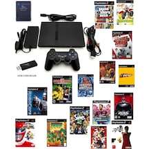 Playstation 2 + 1 Adet Kol + Memory Kart 32Gb Flas Disk + 38 Adet Oyun