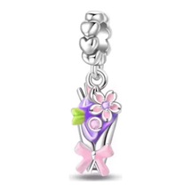 Fubena Mini Buket Sallantılı Gümüş Charm