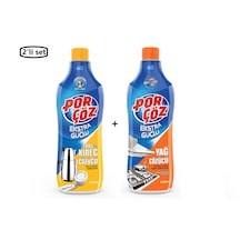 Porçöz Pas Ve Kireç Çözücü 1 L + Porçöz Yağ Çözücü 1 L--- 2'li Set 2'li Set
