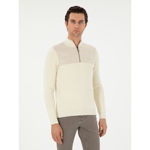 Cacharel Bej Slim Fit Kazak