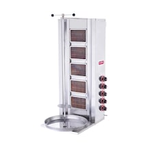 Işıkgaz Silverinox Endüstriyel Lpg Tüplü 5 Radyanlı Döner Ocağı Makinesi