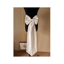 Ezni Atelier Gelinlik 80 Cm Kurdele Abiye Çıkartılabilir Kurdele Beyaz Beyaz
