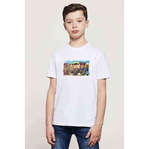 Tshirthane Roblox 7 Baskılı Unisex Çocuk Beyaz T-Shirt