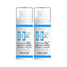 Procsın Yoğun Nemlendirici Hyaluronic Krem, Derinlemesine Nemlendirme & Cilt Bariyeri Güçlendirme, Canlandırıcı & Besleyici Günlük Bakım, 50 Ml 2 Paketi