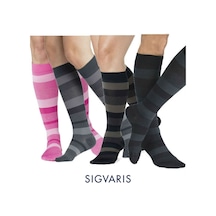 Sigvaris Shades Socks Kadın Diz Altı Varis Çorabı, Renkli, Desenli Ten Rengi Standart M Kapalı Kısa